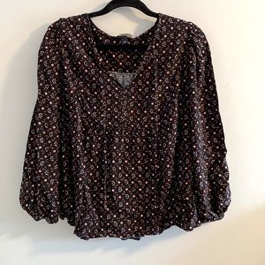 Black Peasant Top